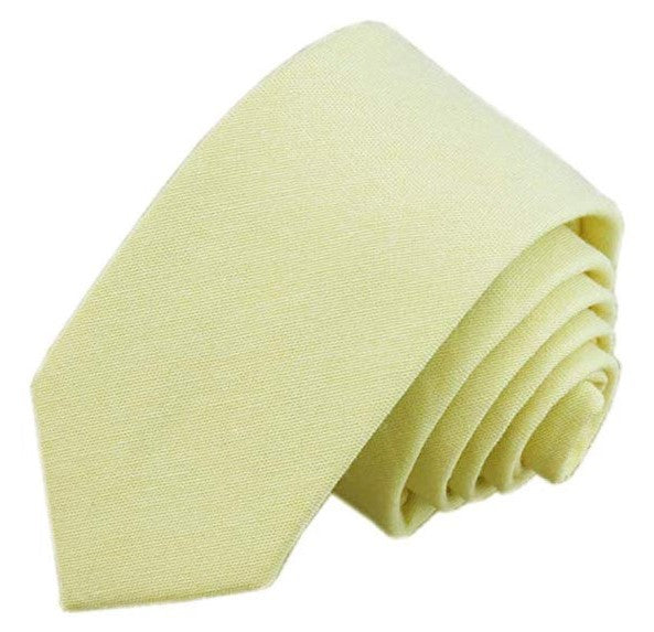 6cm Solid Color Cotton And Linen Men's Casual Narrow Tie