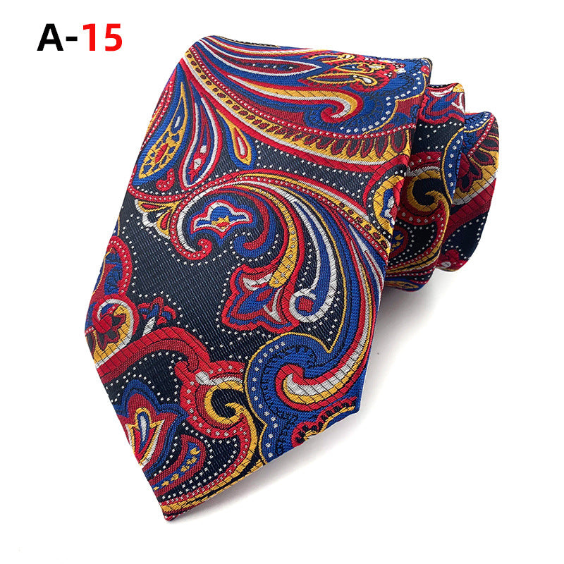 European And American Paisley Polyester Jacquard Men's Tie