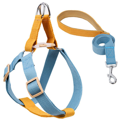 Color Pet Drawstring Leash Vest-style Dog Leash