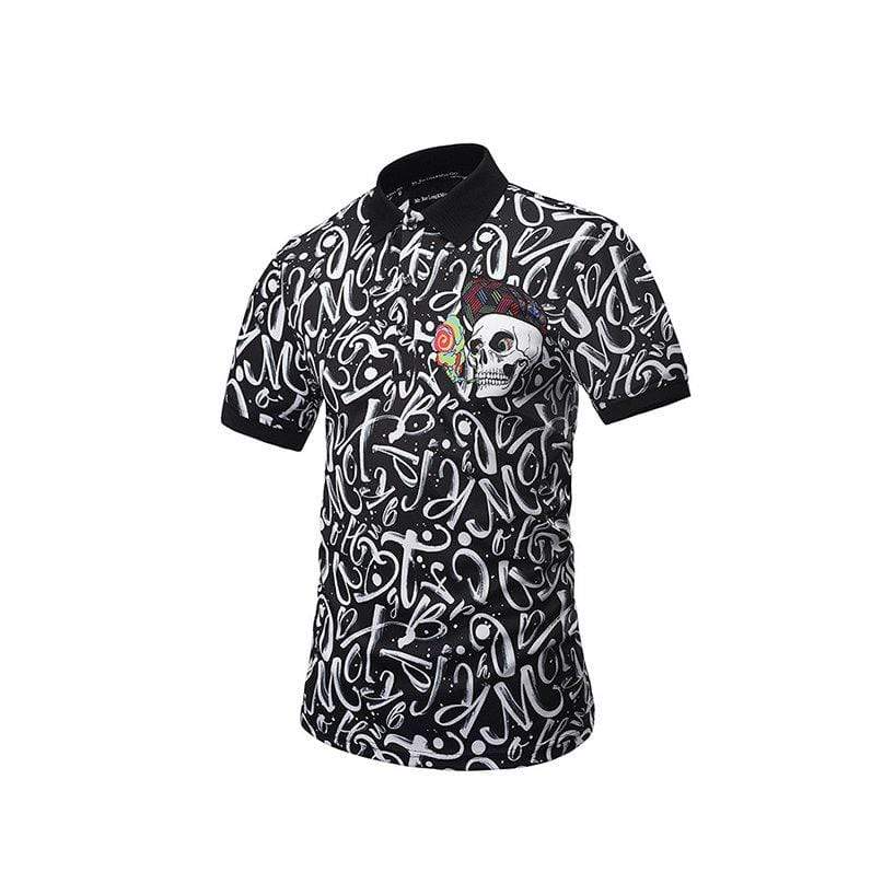 Men's Lapel Pullover Print Short Sleeve