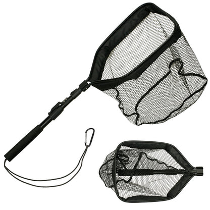 Collapsible Floating Dip Net With Connecting Rope For Fishing Rod Portable