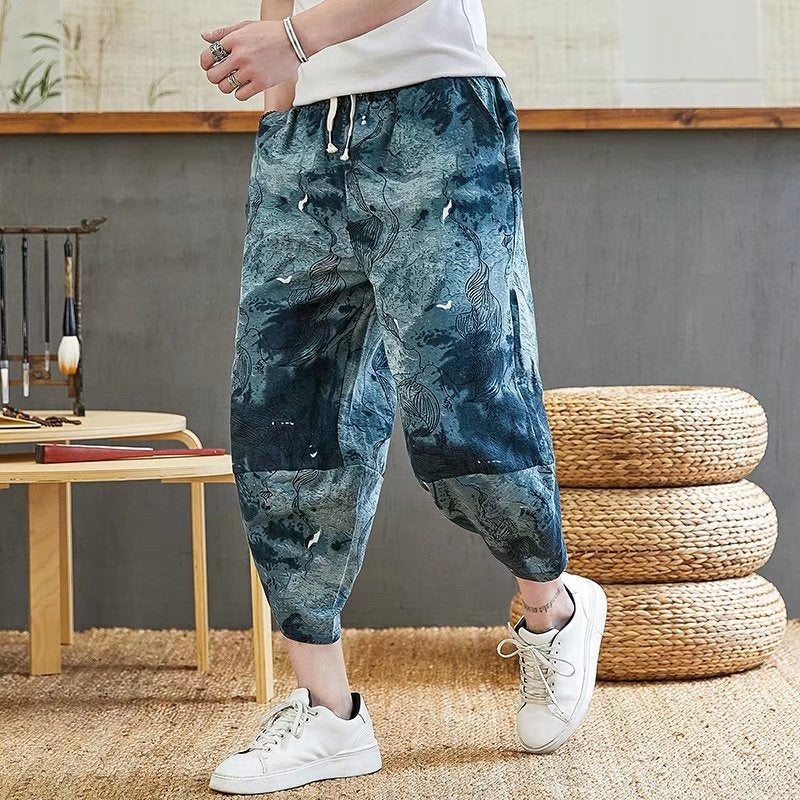 Summer Bloomers Men's Linen Wide Leg Loose