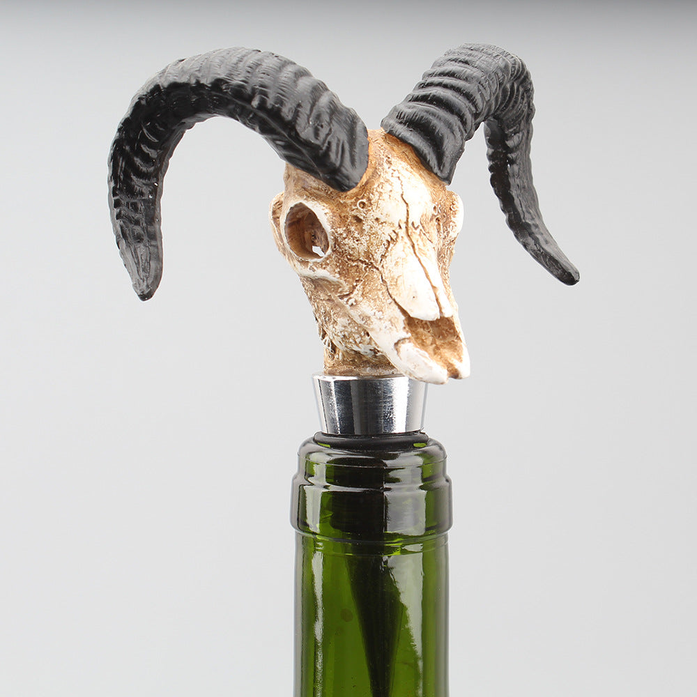 Creative Buffalo Skull Wine Bottle Stopper