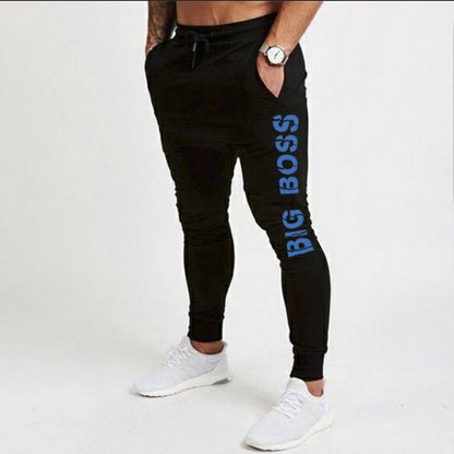 Fashion Solid Color Printing Men's Jogging Sweatpants Long