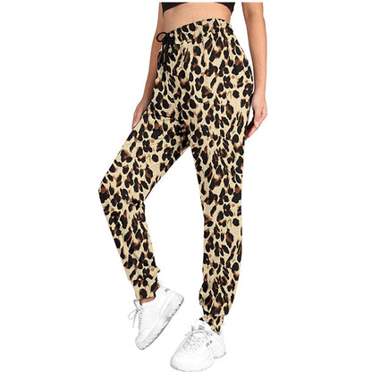 Printed Tie-dye Sports Fitness Jogging Trousers For Women