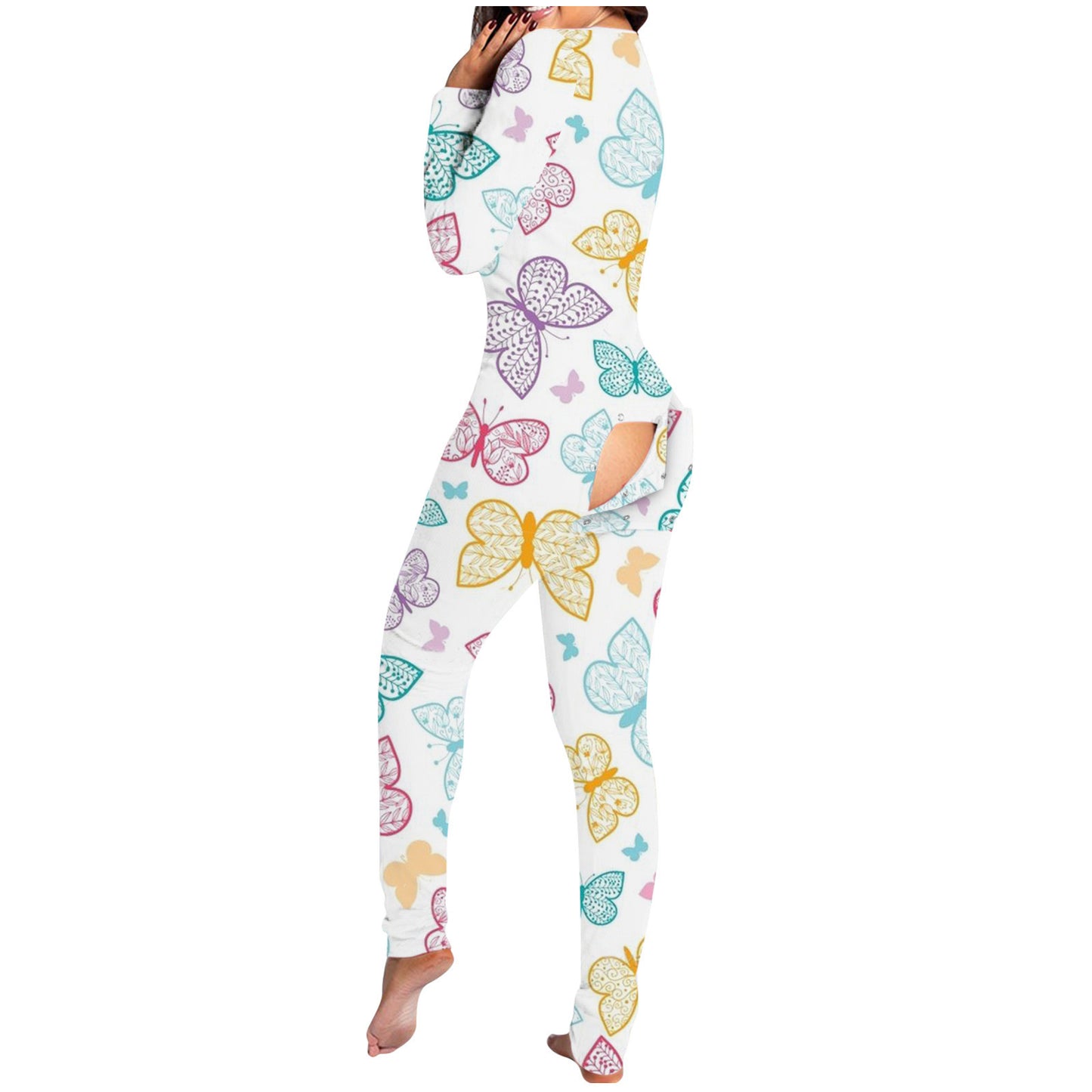 Women's Button Flip Adult Pajamas