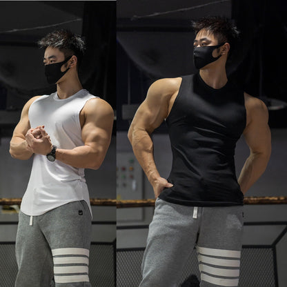 Wide Shoulder Bottoming Sleeveless Thread Vest For Men