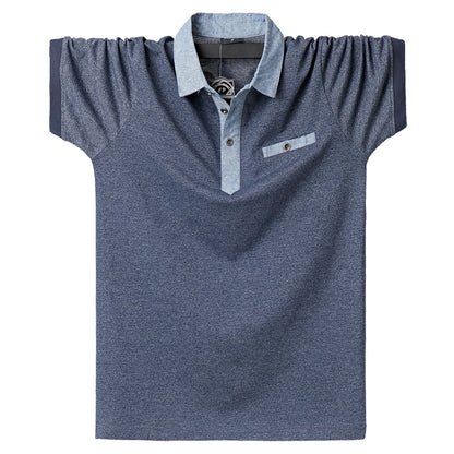 Summer Men's Lapel Short-sleeved T-shirt