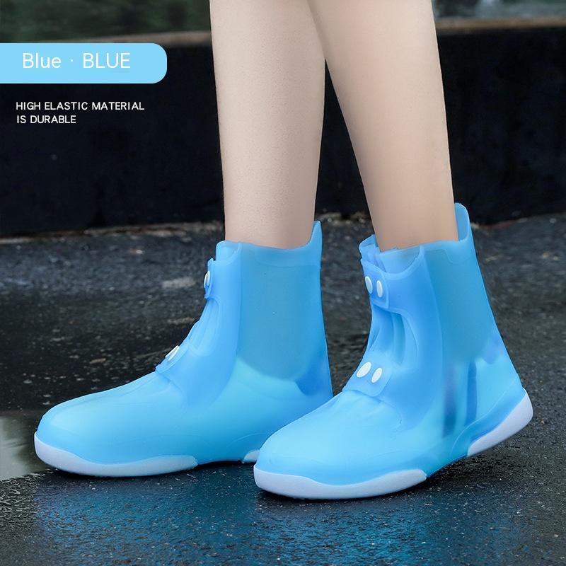 Color Matching Double-layer Sole Non-slip Wear-resistant Waterproof And Rainproof Shoe Cover