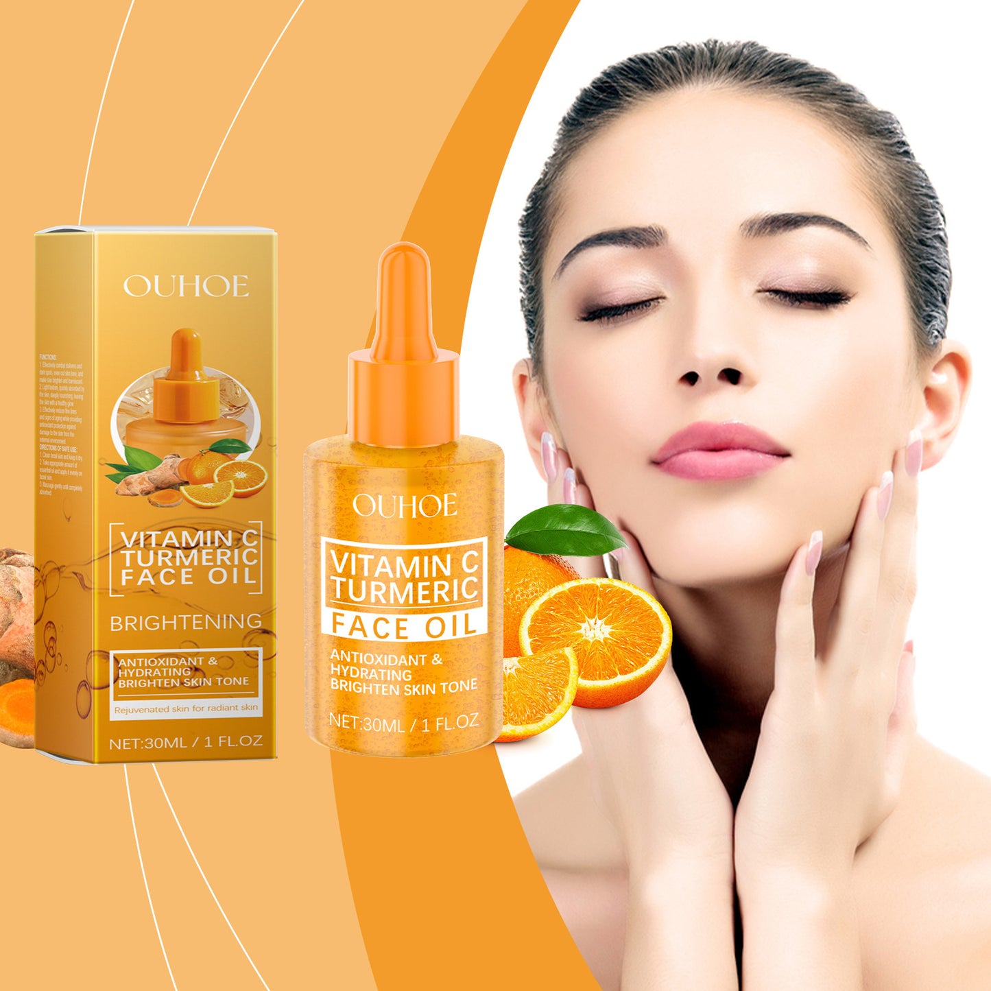 OUHOE: Vitamin C Turmeric Brightening Oil Vitamin C Moisturizing Face