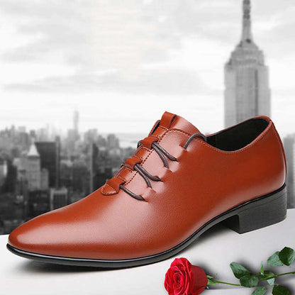 Black Breathable Men's Business Casual Leather Shoes