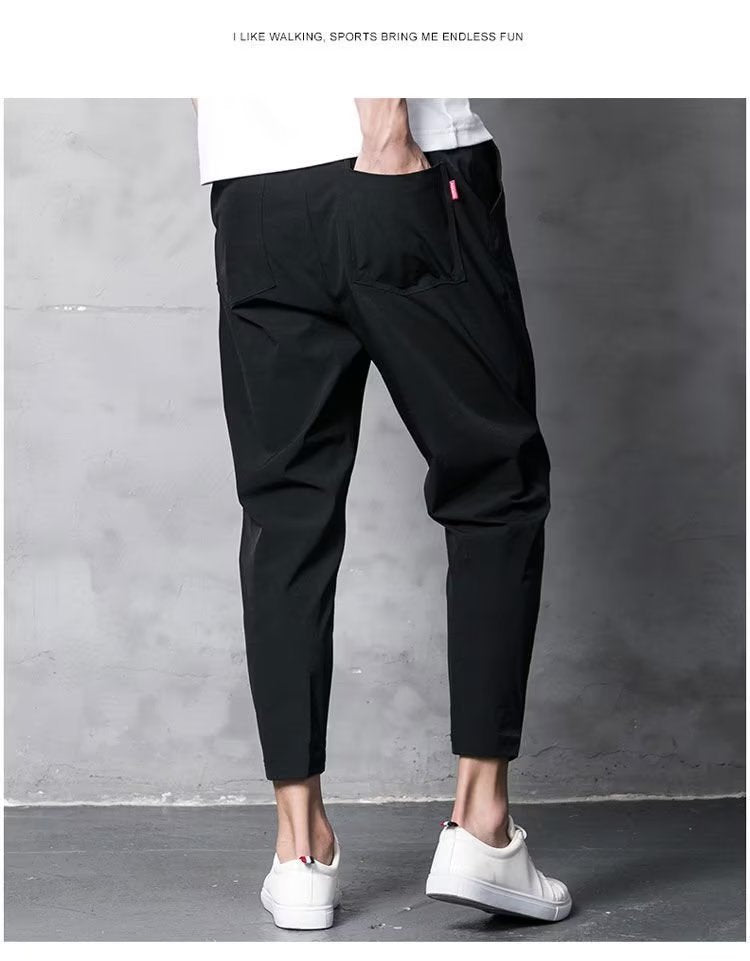 Summer Men's Ice Silk Stretch Casual Pants