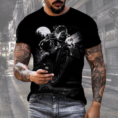 Men's Digital Print Street Sports Short Sleeve T-Shirt