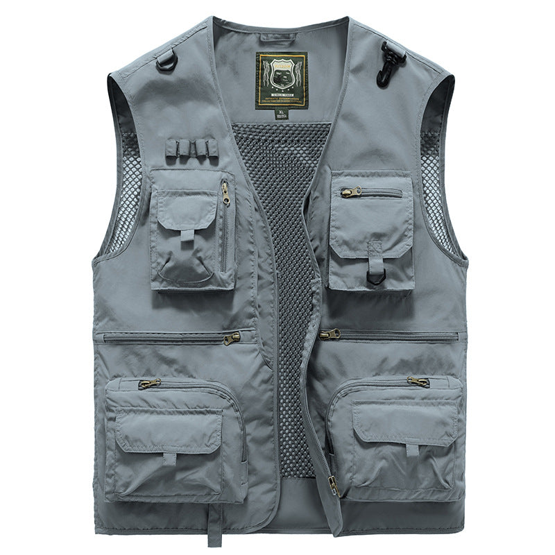 Men's Outdoor Work Clothes Vest Multi-pocket Jacket