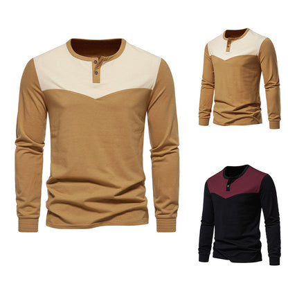 Men's Color Matching Two-button Long Sleeve