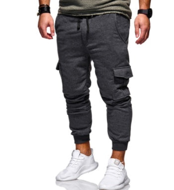 Men's casual pants with side pockets