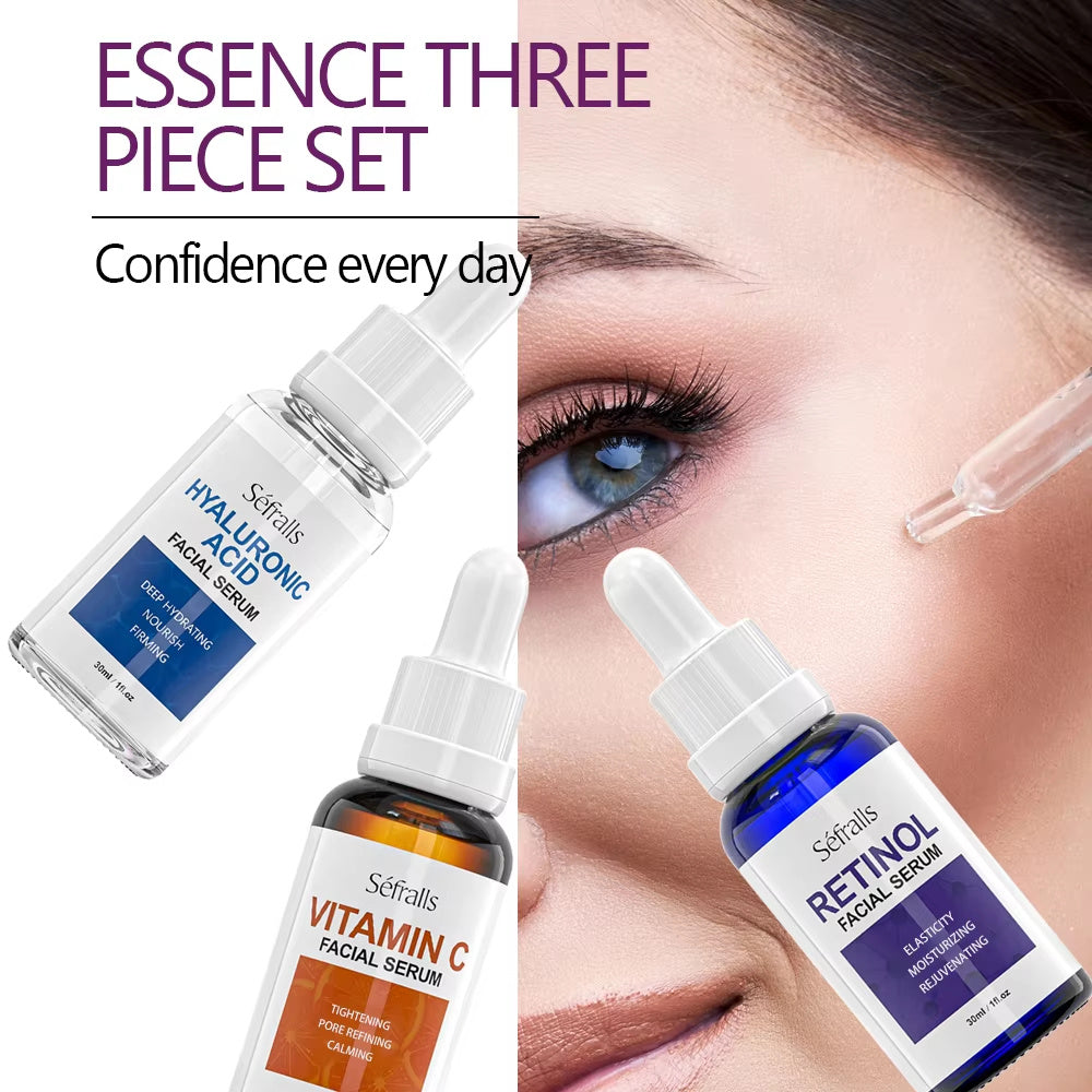 SEFRALLS -  Facial Serum Set Wholesale Hyaluronic Acid Retinol Vitamin C Moisturizing Nourishing Skin Care Face Serums