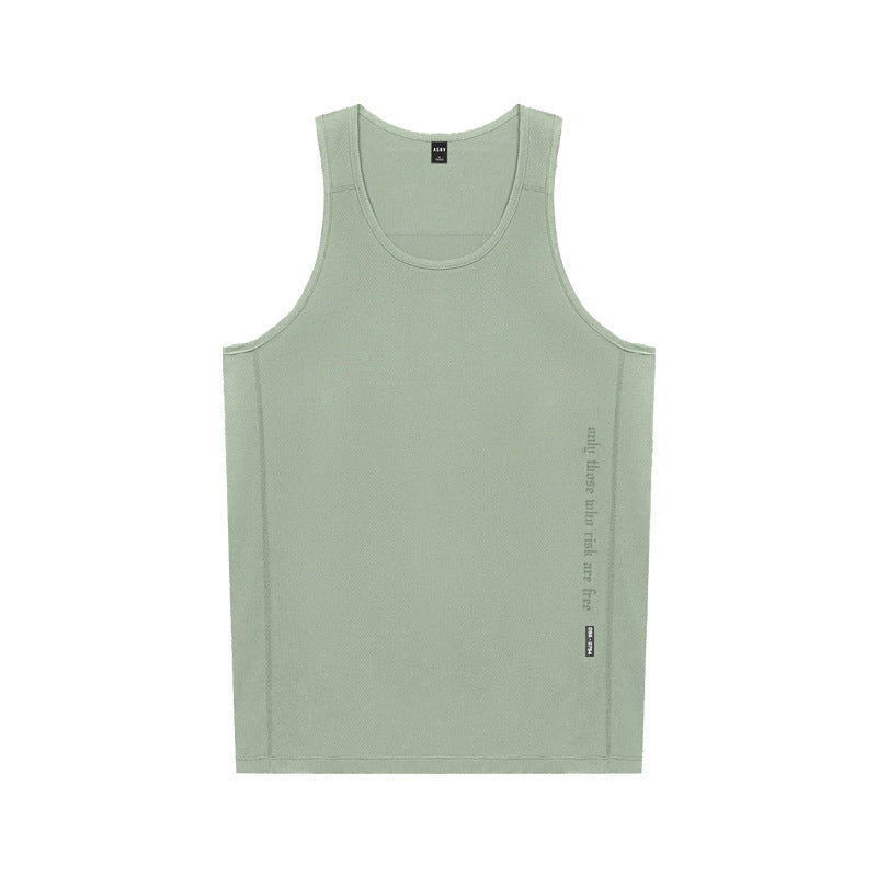 Solid Color Running Workout Vest Men