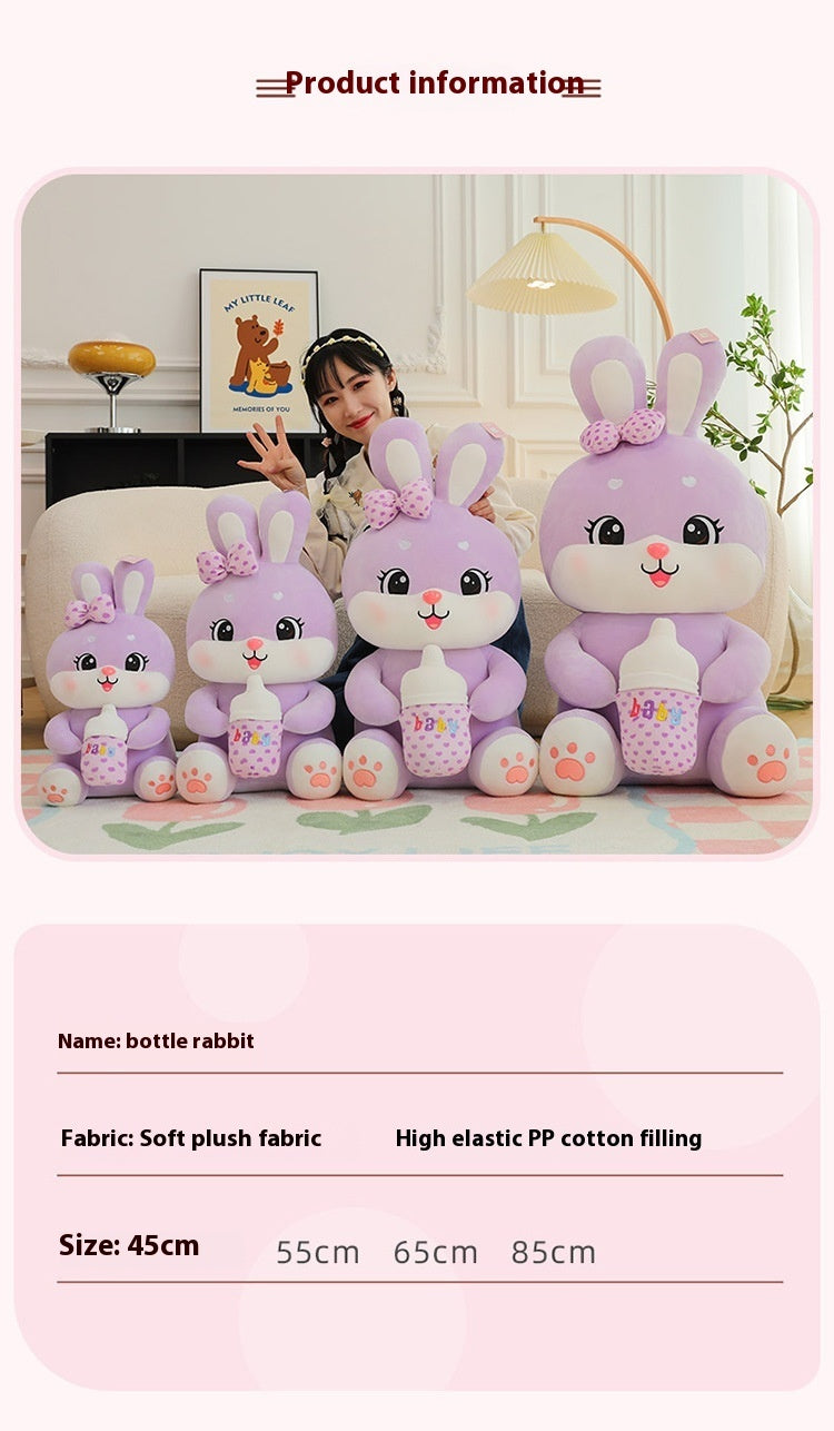 Milk Bottle Rabbit Plush Toy Children's Birthday Gifts