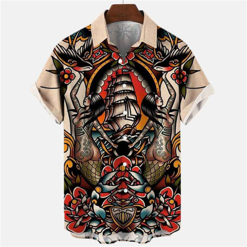 3D Myth Retro Animal Hawaiian Shirt