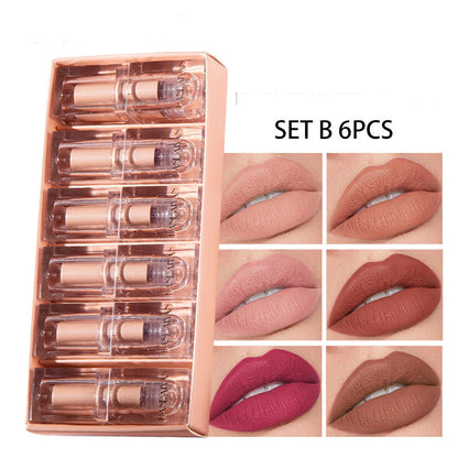 HANDAIYAN - Crystal Square Tube Matte Matte Lipstick Set 6pc Set