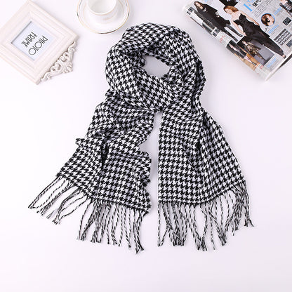 Men's Fashion English Plaid Faux Cashmere Scarf