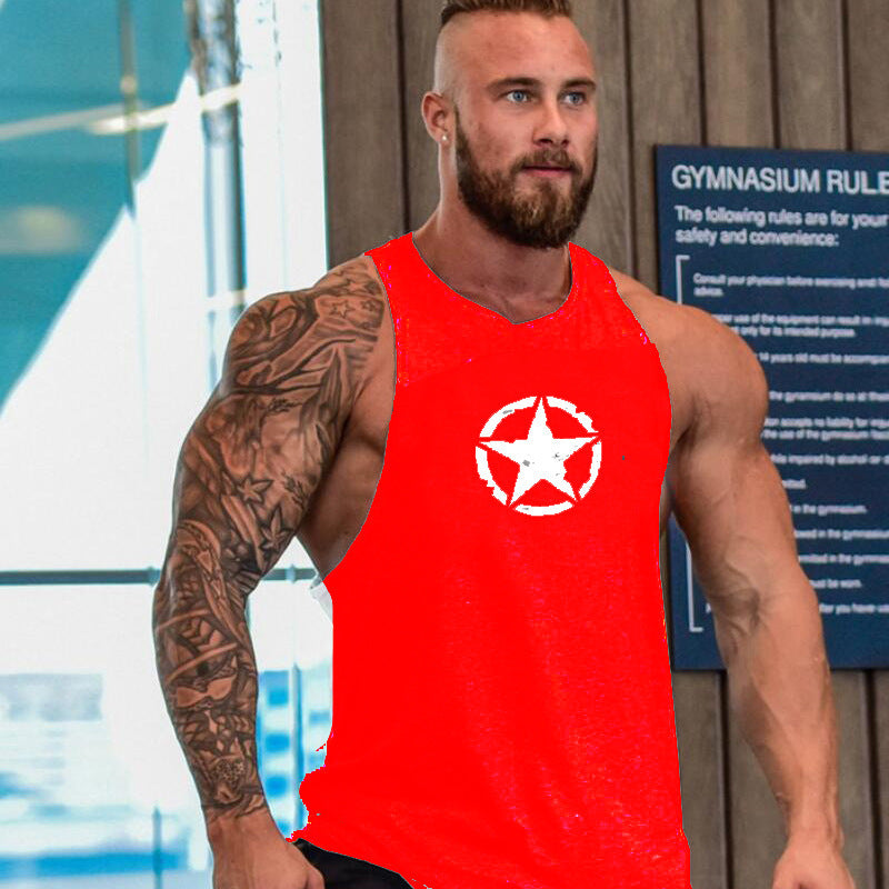 Summer New Breathable Quick-drying Fitness Vest Men's Sleeveless Waistcoat Loose Clothes Training Sports Top