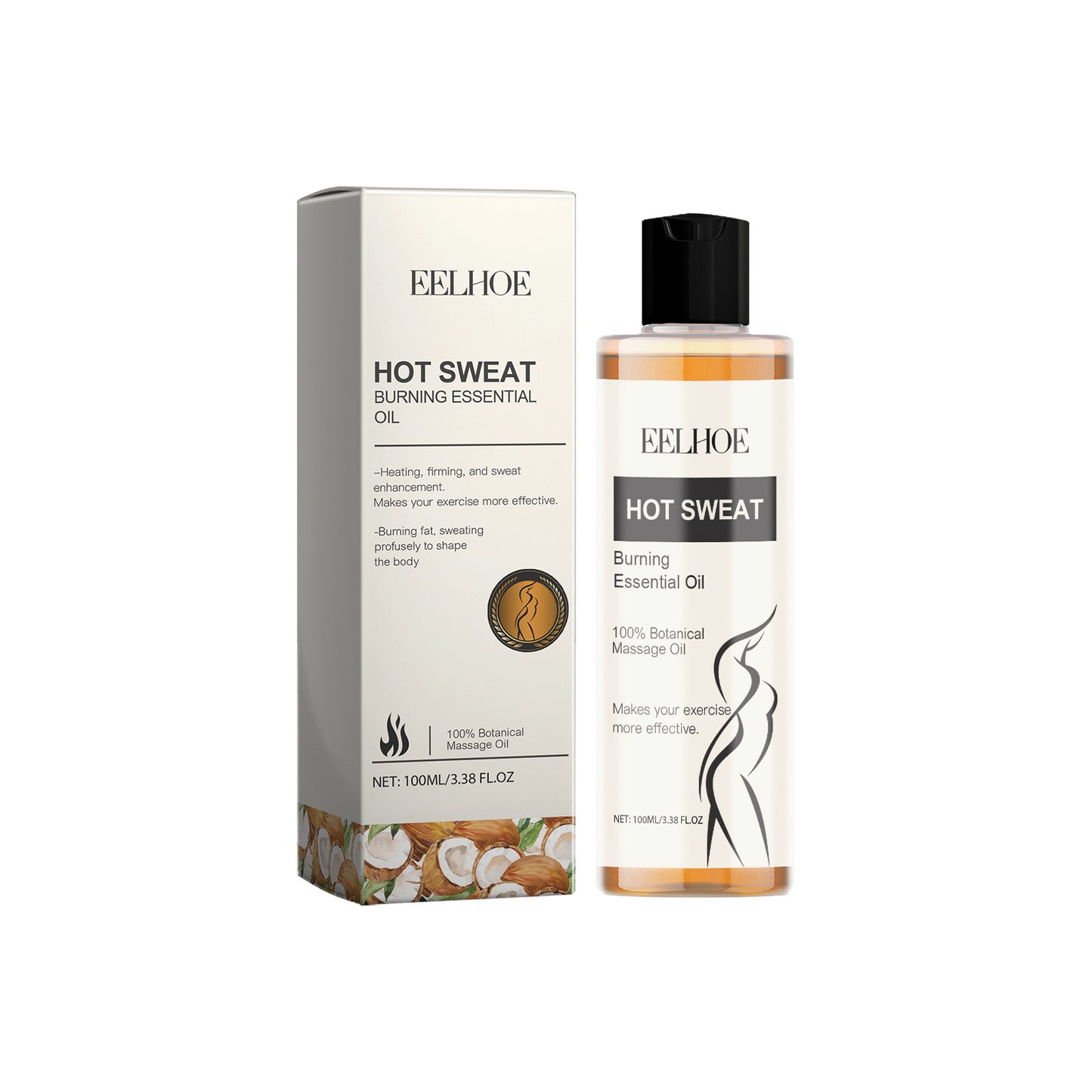 EELHOE - Hot Sweat Burning Oil, Firming Massage Oil Gentle Moisturizing Body