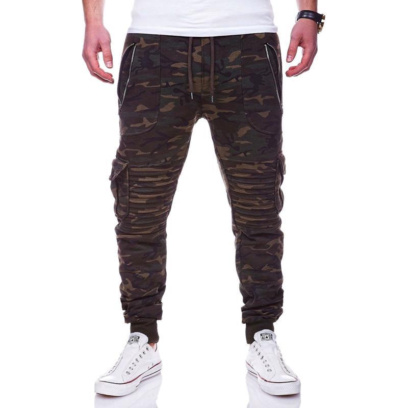 Sports Pants Striped Pleated Casual Men - Glamour Gale