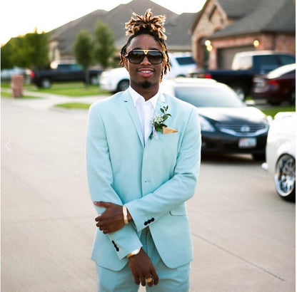 Color Formal Solid Color Two-piece Suit