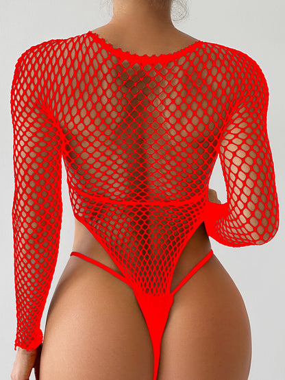 Tube Top Bikini Jumpsuit Long Sleeve Fishnet Clothes Three-point Hip Skirt