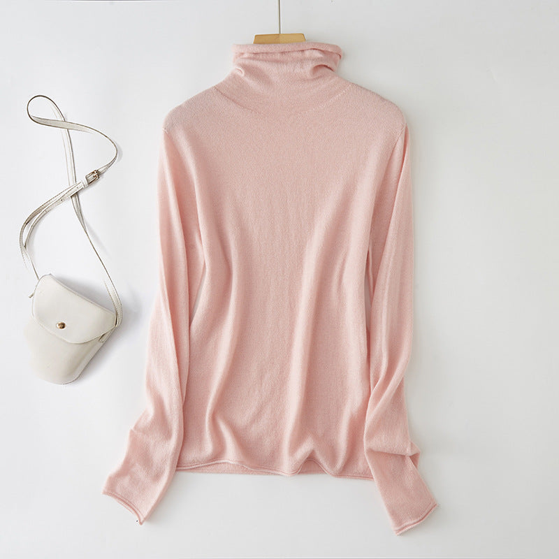 Wool Seam Pile Collar Sweater