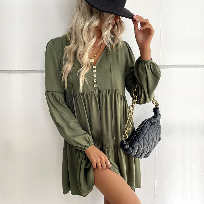 Women's Fashion Long Sleeve Loose Dresses