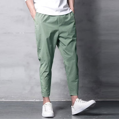 Summer Men's Ice Silk Stretch Casual Pants