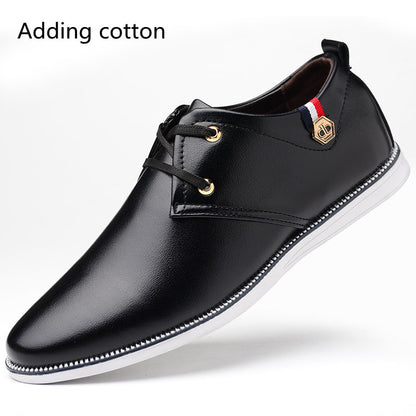 Men's Breathable Leather Shoes With Cow Tendons And Soft Soles