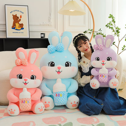 Milk Bottle Rabbit Plush Toy Children's Birthday Gifts