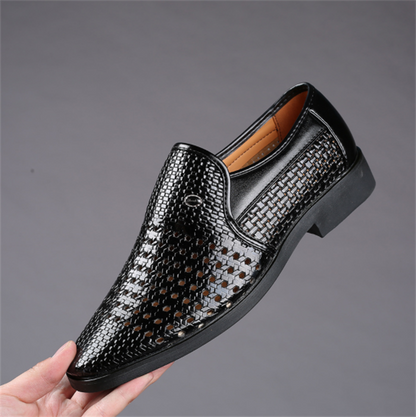 Formal Business Breathable Hollow Cool Men's Leather Shoes