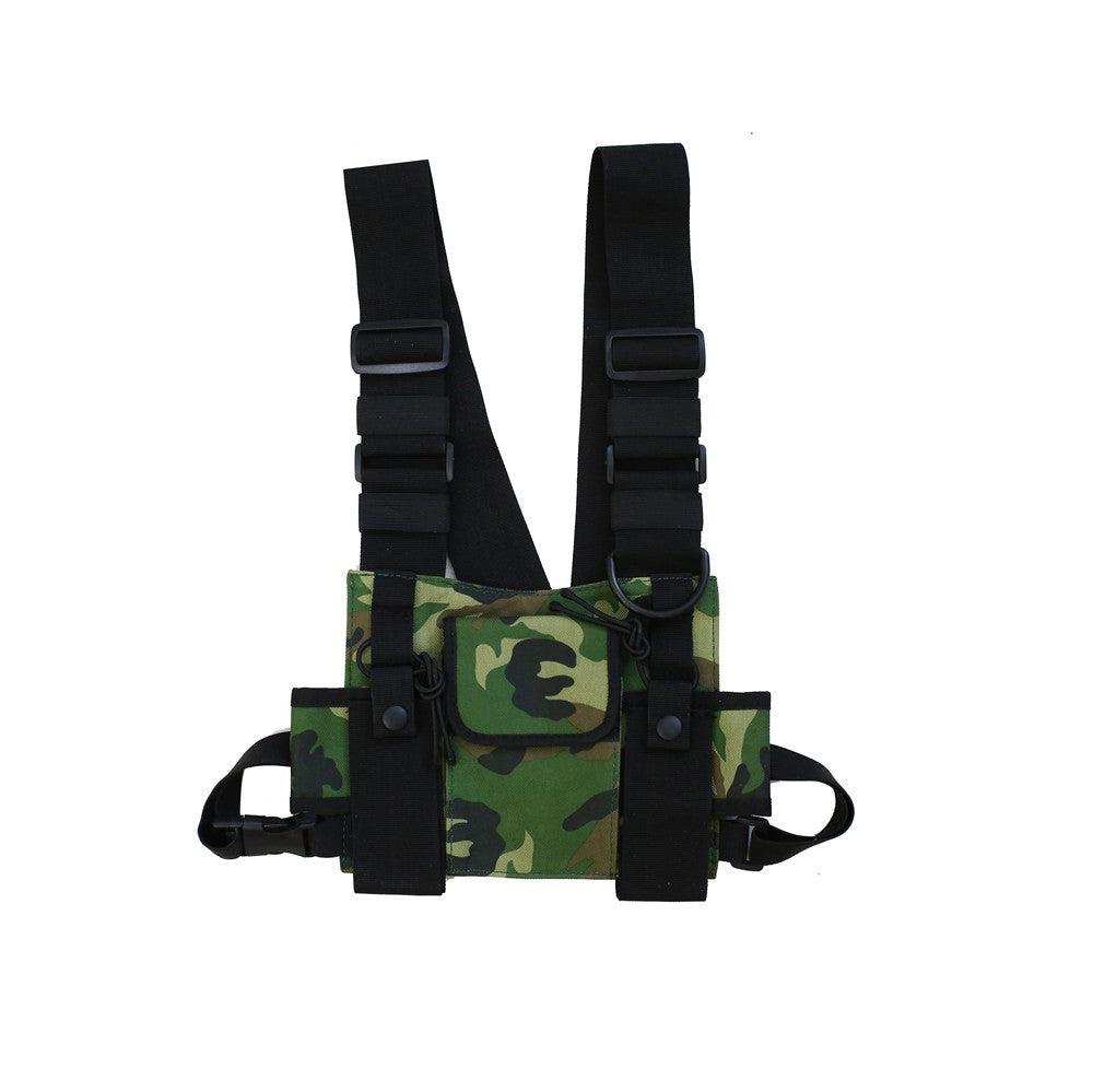 Multifunctional Hip Hop Tactical Tooling Vest Style Chest Bag