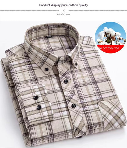 Men's Cotton Brushed Plaid Shirt