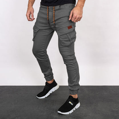 New Style Solid Color Casual Trousers Men's Footwear Overalls