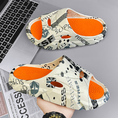 Men's Summer Outerwear Stylish Beach Platform Slippers