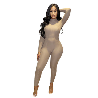 Tight Long Sleeve Jumpsuit Women