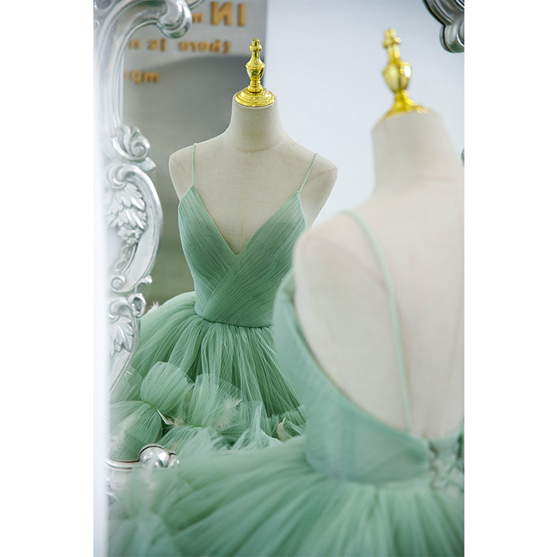 Women's Niche High End Green Evening Dress