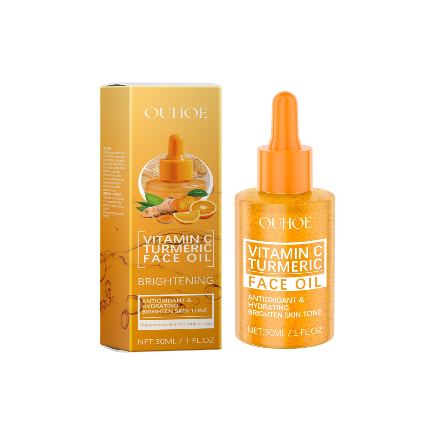 OUHOE: Vitamin C Turmeric Brightening Oil Vitamin C Moisturizing Face