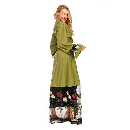 New Women's Cardigan Robe Stitching Embroidery - Glamour Gale