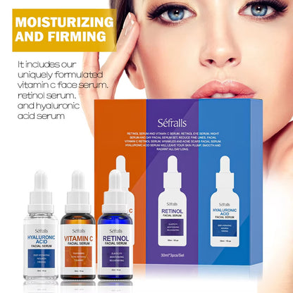 SEFRALLS -  Facial Serum Set Wholesale Hyaluronic Acid Retinol Vitamin C Moisturizing Nourishing Skin Care Face Serums