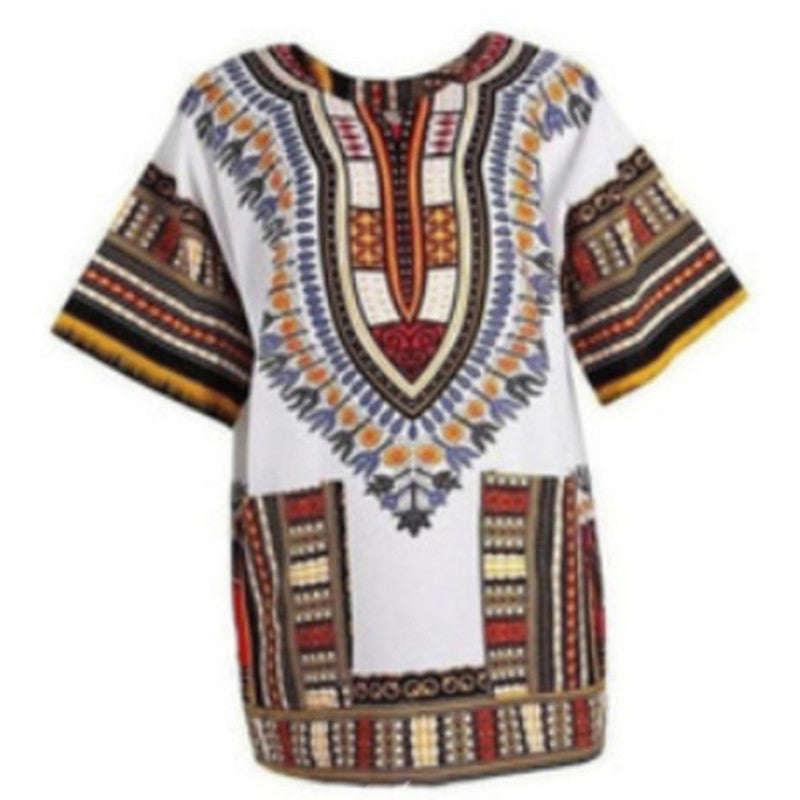 Men's Fashion Casual African Short-sleeved T-shirt