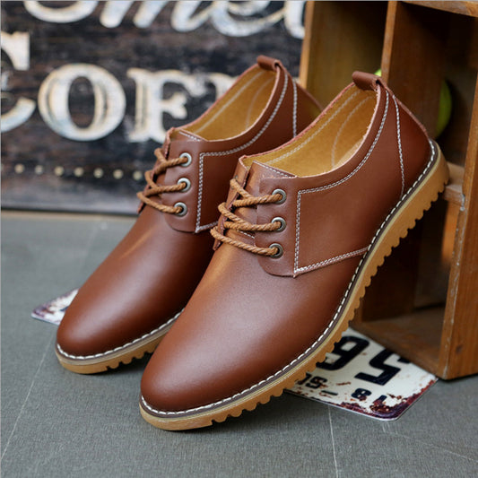 Men's Casual Leather Shoes Large Size Genuine Leather Shoes